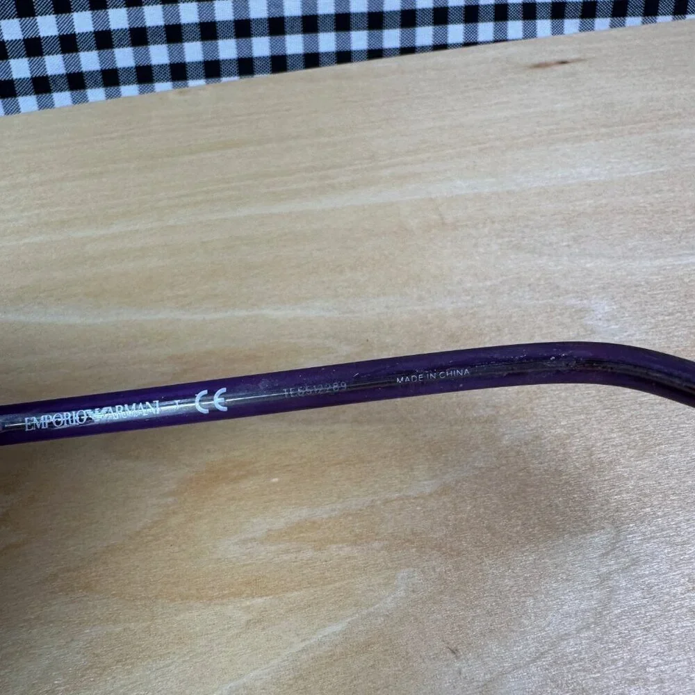 Emporio Armani EA3053 Eyeglasses Square Frames Purple Tortoise Shell